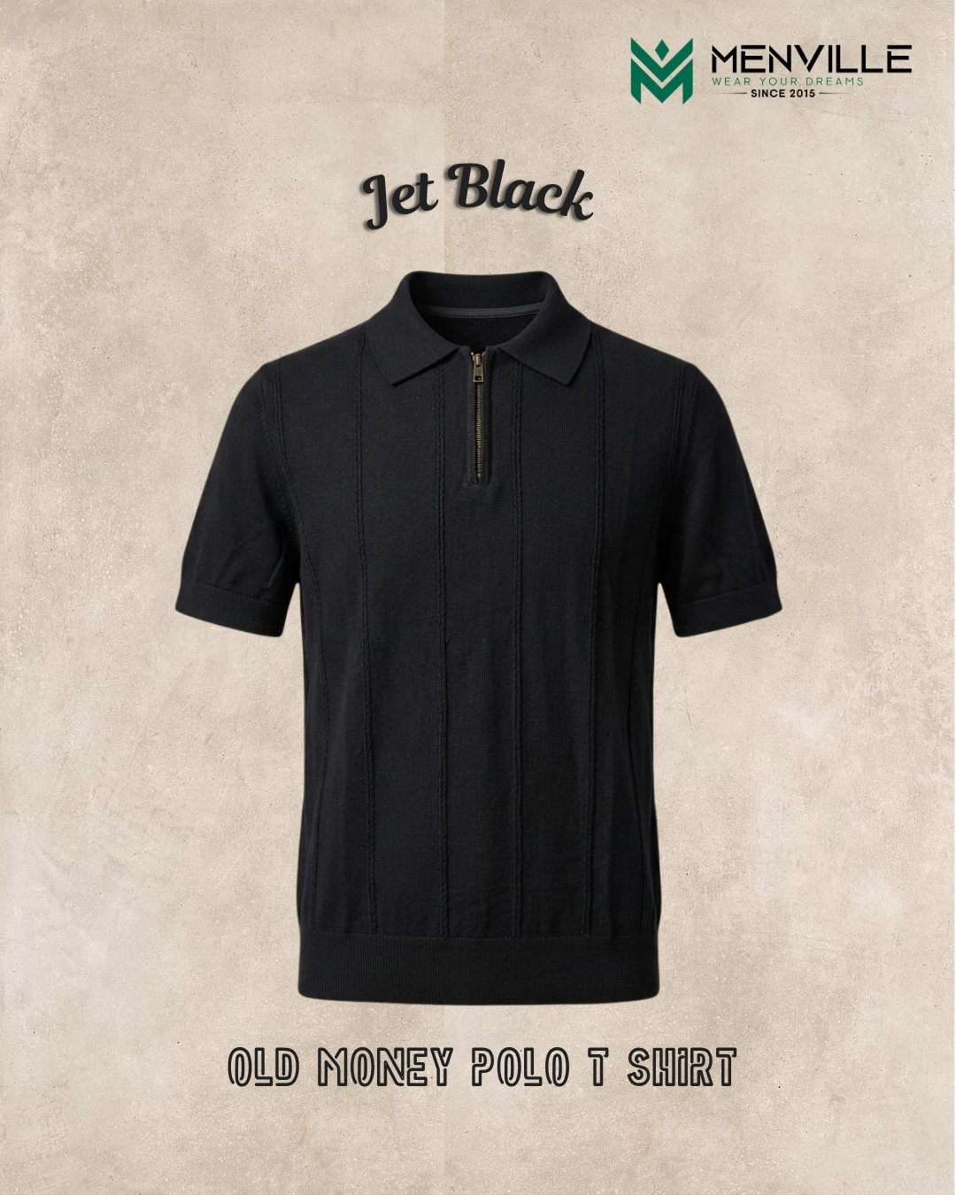 Menville "Old Money" Premium Knit Polo T-Shirt