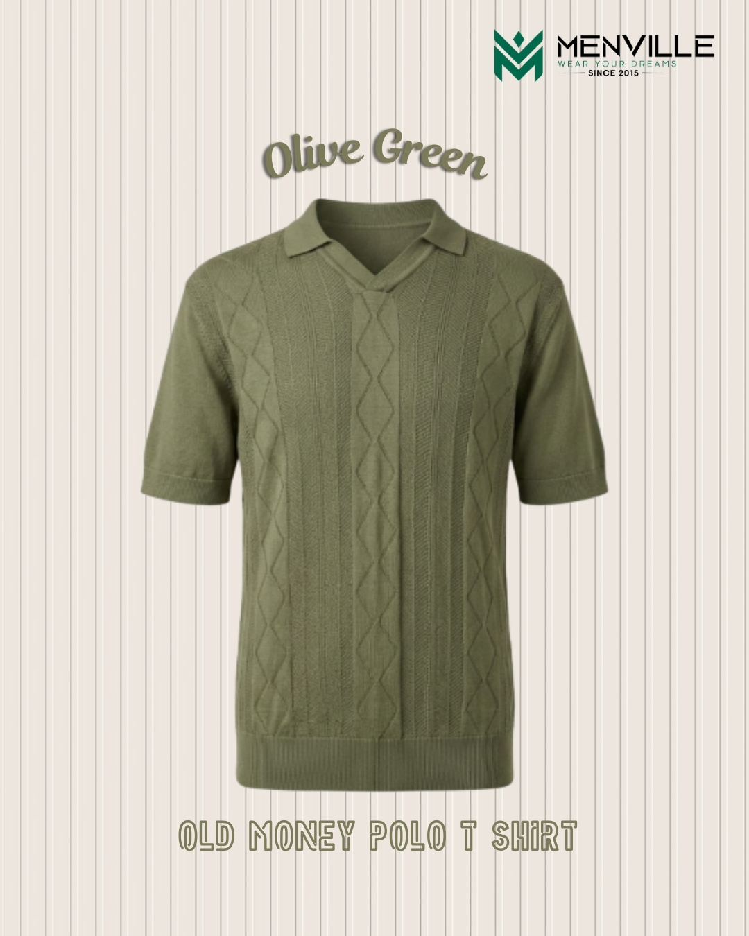Menville "Old Money" Premium Knit Polo T-Shirt - Image 3